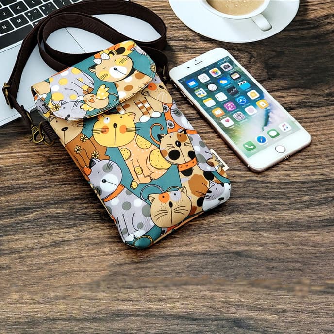 Bolsa para celular pequena bolsa de ombro fofa Mini bolsa pequena estudante feminina pequena bolsa mensageiro portátil p