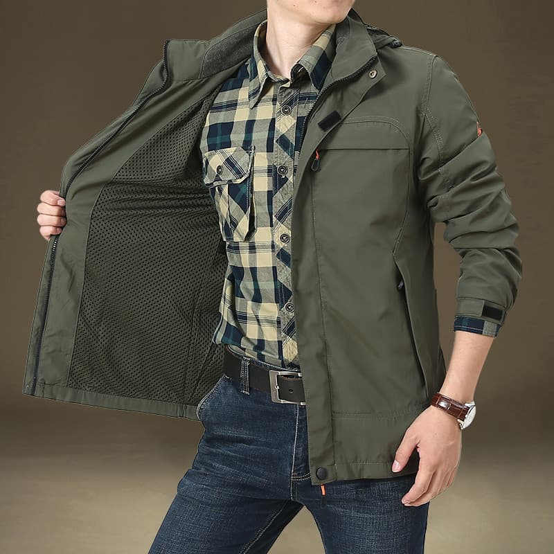 2025 novo estilo jaqueta masculina primavera outono solto ao ar livre estilo fino jaqueta com capuz masculino outono jaq