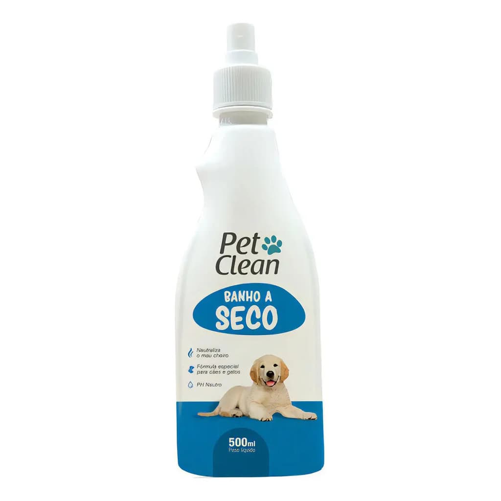 Shampoo Pet Clean Banho A Seco Para Cães E Gatos 500ml