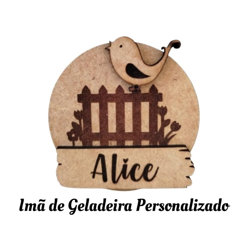 Ímã de Geladeira Com Nome em MDF Lembrancinha Personalizada