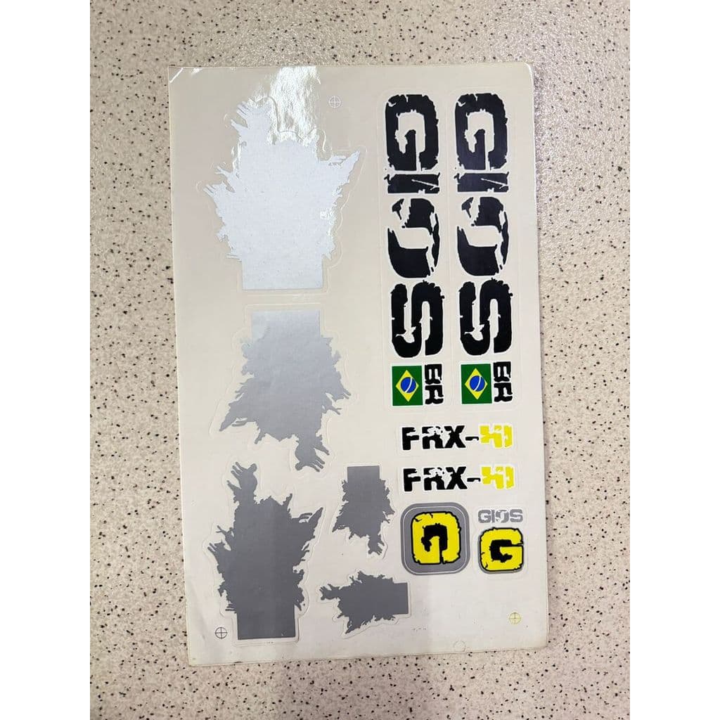 Cartela Original Adesivos p/ Bike Adulto Completo GIOS Prata