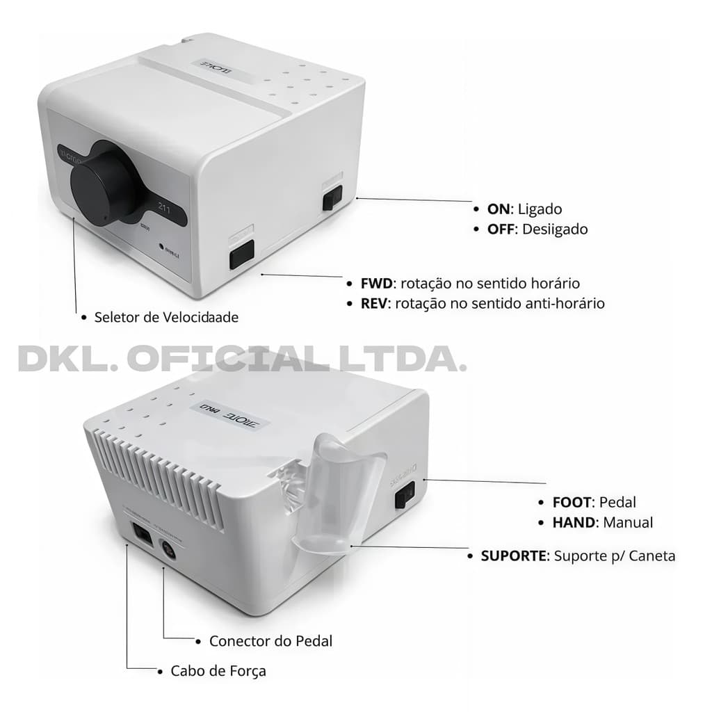 Lixadeira Elétrica De Unha Profissional Strong 211 Motor Para Unhas De Fibra Porcelana 35k RPM DONG