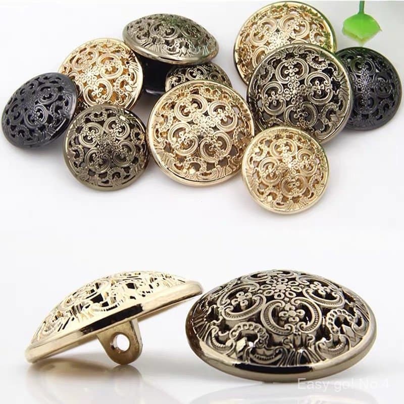 Botões de metal para roupas Botões decorativos vintage para roupas 2564