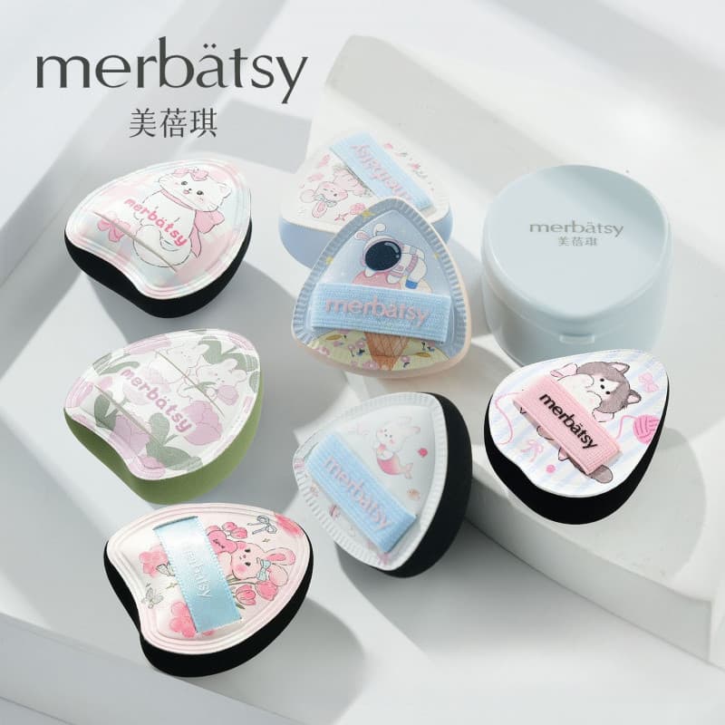 MERBATSY Polegar Algodão Doce Pó Puff Corretivo Blush Destaque Líquido Ajuste Almofada De Ar Em