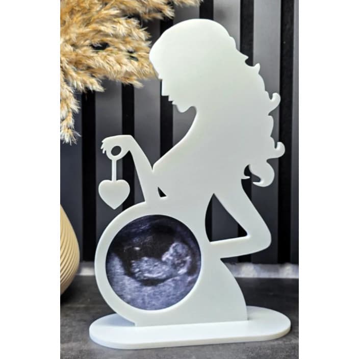 Porta Retrato de Ultrassom - Mãe Gestante - Impressão 3D