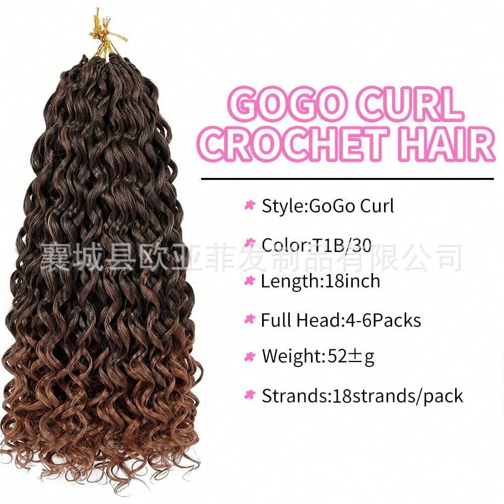 Curl peruca de cabelo Lamei europeu americano cabelo crochê peruca água ondulação trança fibra química rolo sujo gogo cr