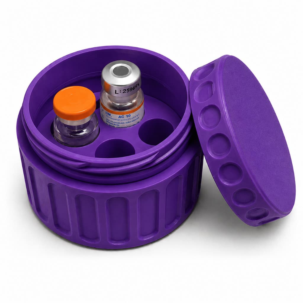 ENVIO IMEDIATO Porta Ampolas com Tampa Tirzec 4 Unidades LIPOLES TIZEDRALL MONJA