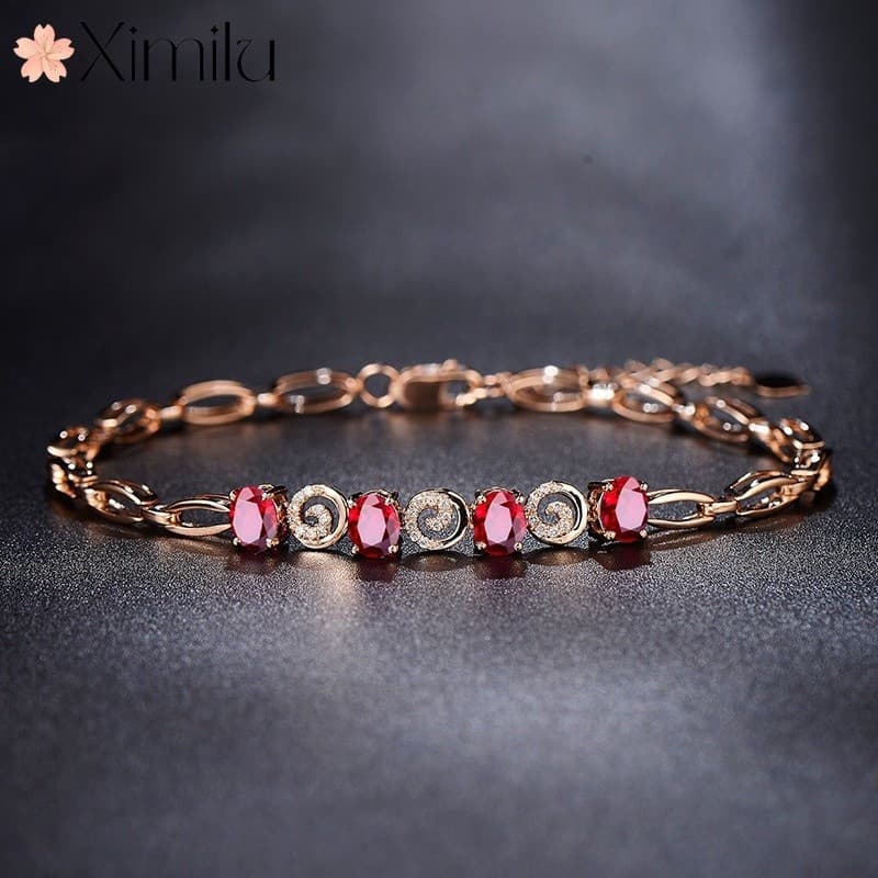 ♥ Original Seiko versão High-End temperamento rubi pulseira rosa ouro pulseira feminina estilo simples jóias