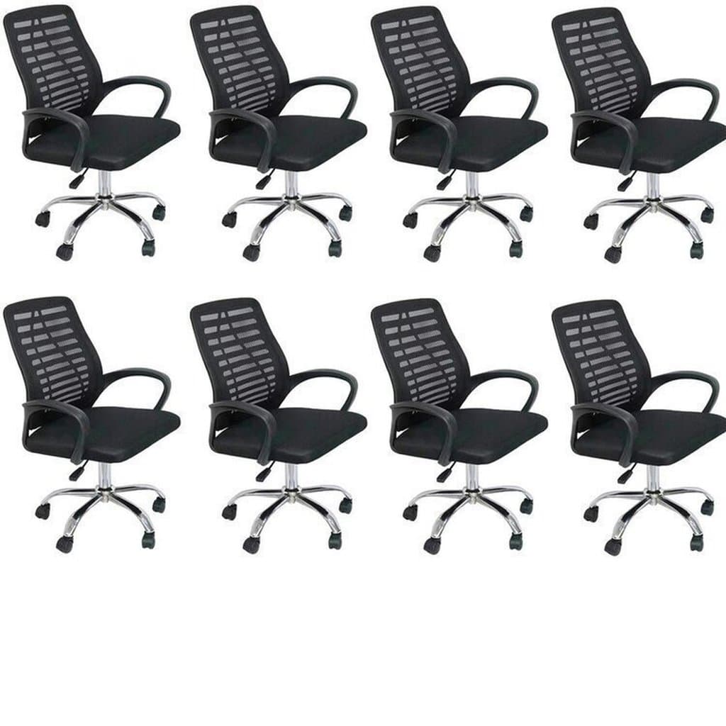 Kit 8 Cadeiras de Escritório Diretor Tela Mesh Cádis Cadeira Diretor