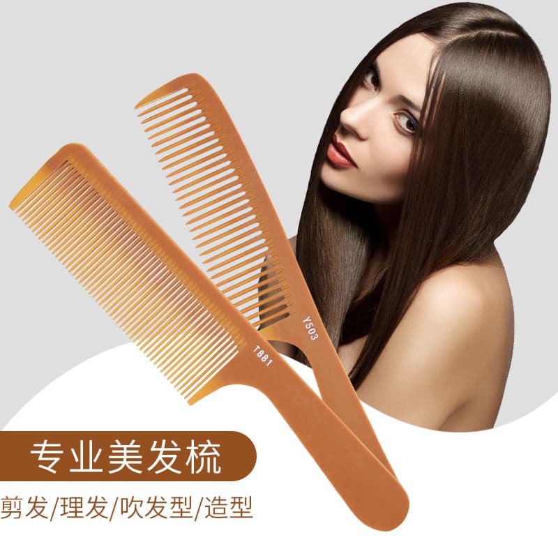 Fabit pente de baquelite para salão de cabeleireiro, pente plano para corte de cabelo, barbeiro dedicado, pente de cabel