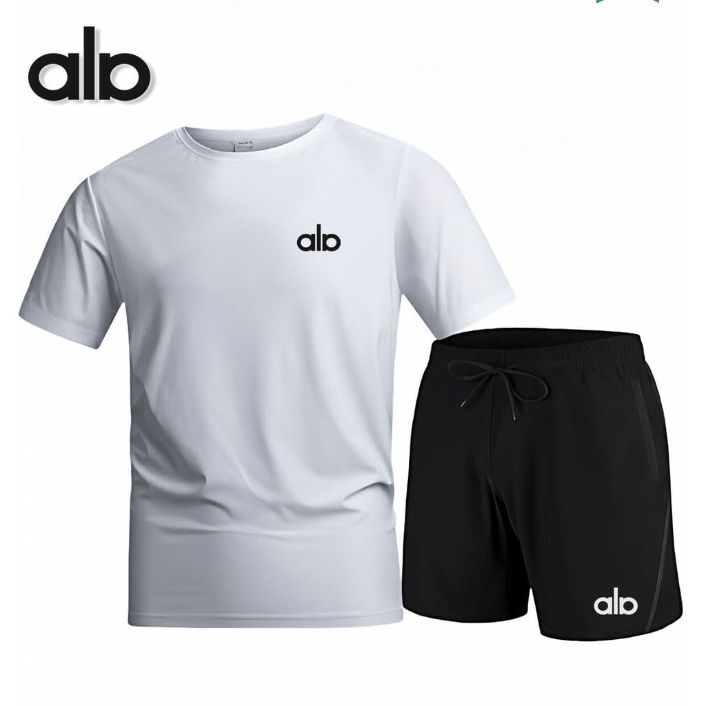 Verão gelo seda esportes terno masculino de secagem rápida esportes camiseta em torno do pescoço correndo Casual manga c