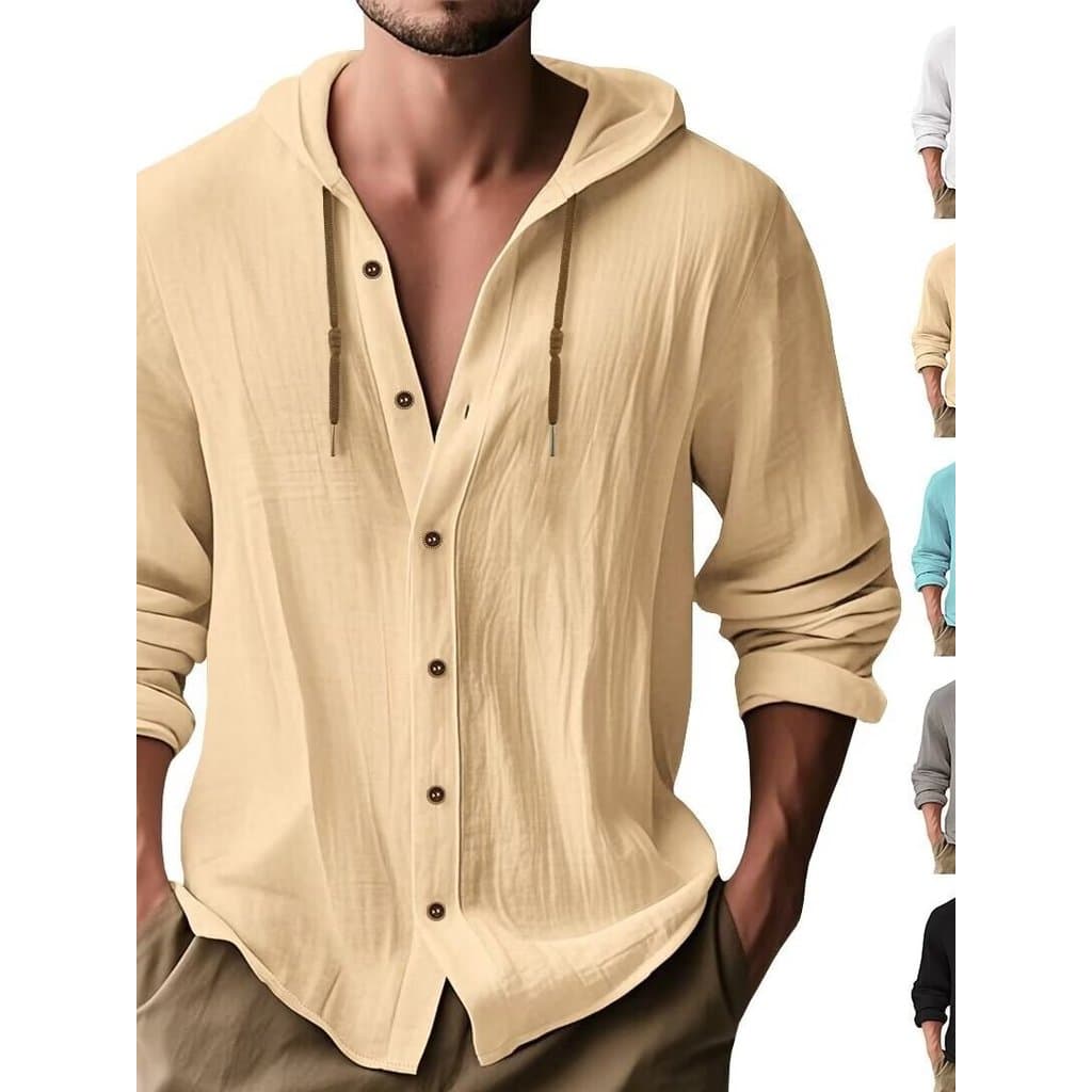 Amazon moda tendência europeu americano Cross-Border 2026 outono novo estilo masculino Retro algodão linho Casual com ca