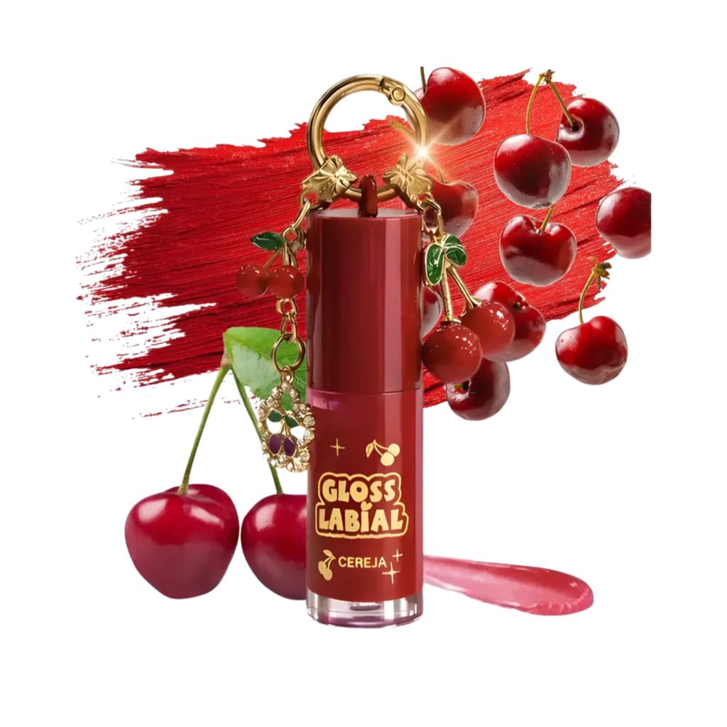 Gloss Labial Cereja C/ Chaveiro Miss Victory