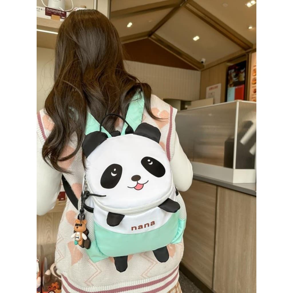 2024 novo estilo dos desenhos animados Panda bebê mochila jardim de infância crianças pequena saco de escola bonito Supe