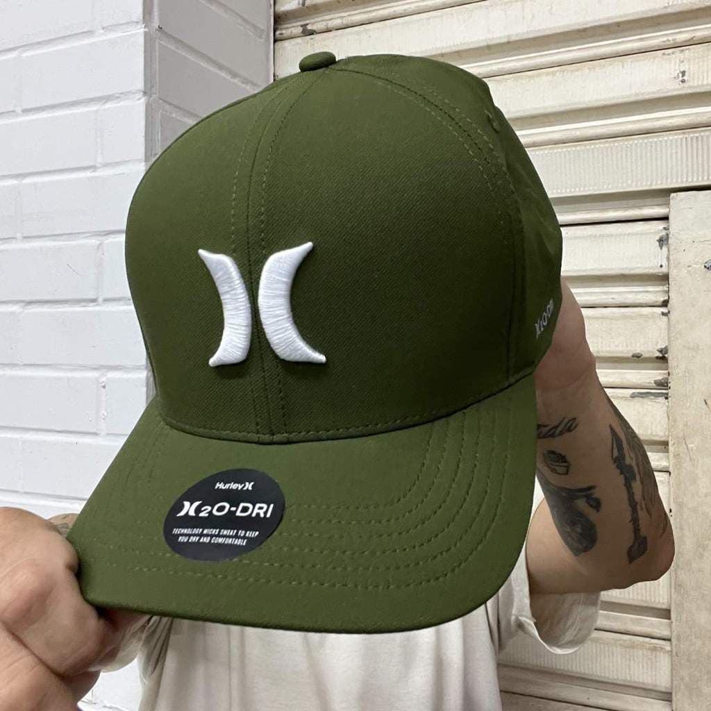 Boné Hurley Snapback Icon H2O-DRI Verde Militar