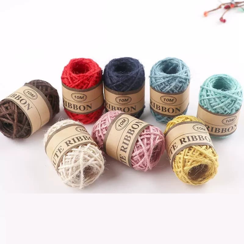 Corda de cânhamo colorida jardim de infância criativo diy Material artesanal enrolamento vaso foto decoração da parede p