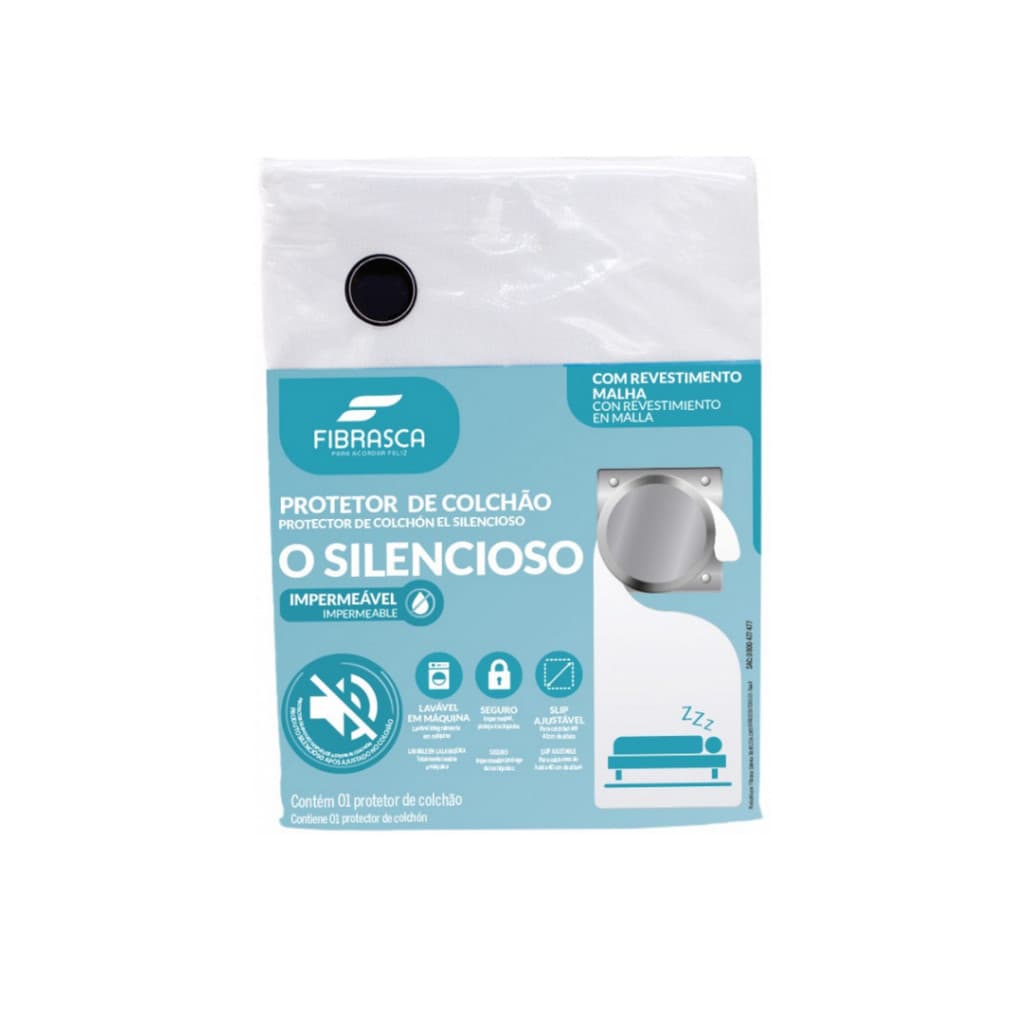 Protetor Colchão Capa Silencioso Impermeável Casal 140x190 Fibrasca
