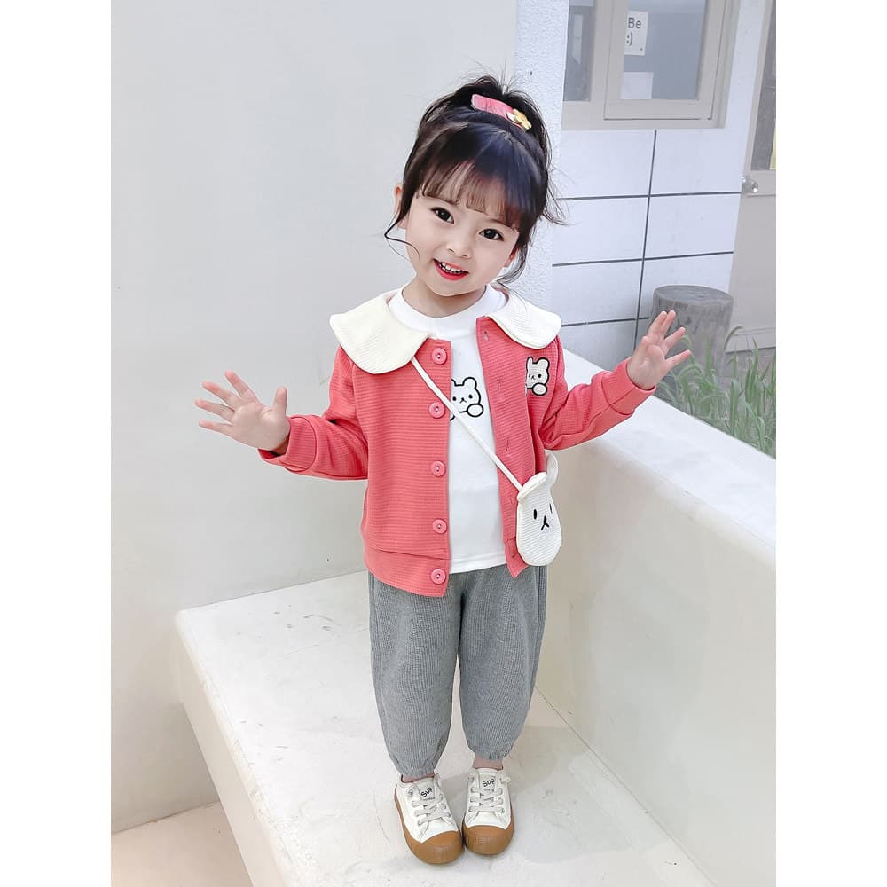 Meninas roupas de primavera terno de três peças 2025 novo estilo bebê 0-5 anos de idade 4 bebê puro algodão moda dos des