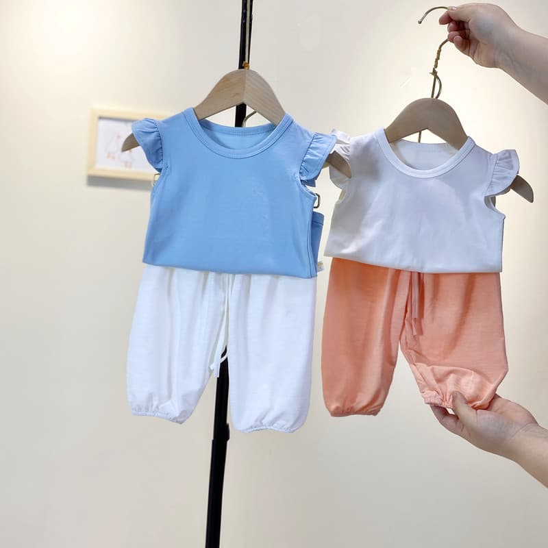 Feminino bebê influenciador sem mangas colete conjunto estilo fino crianças estilo ocidental meninas esportes Mosquito c