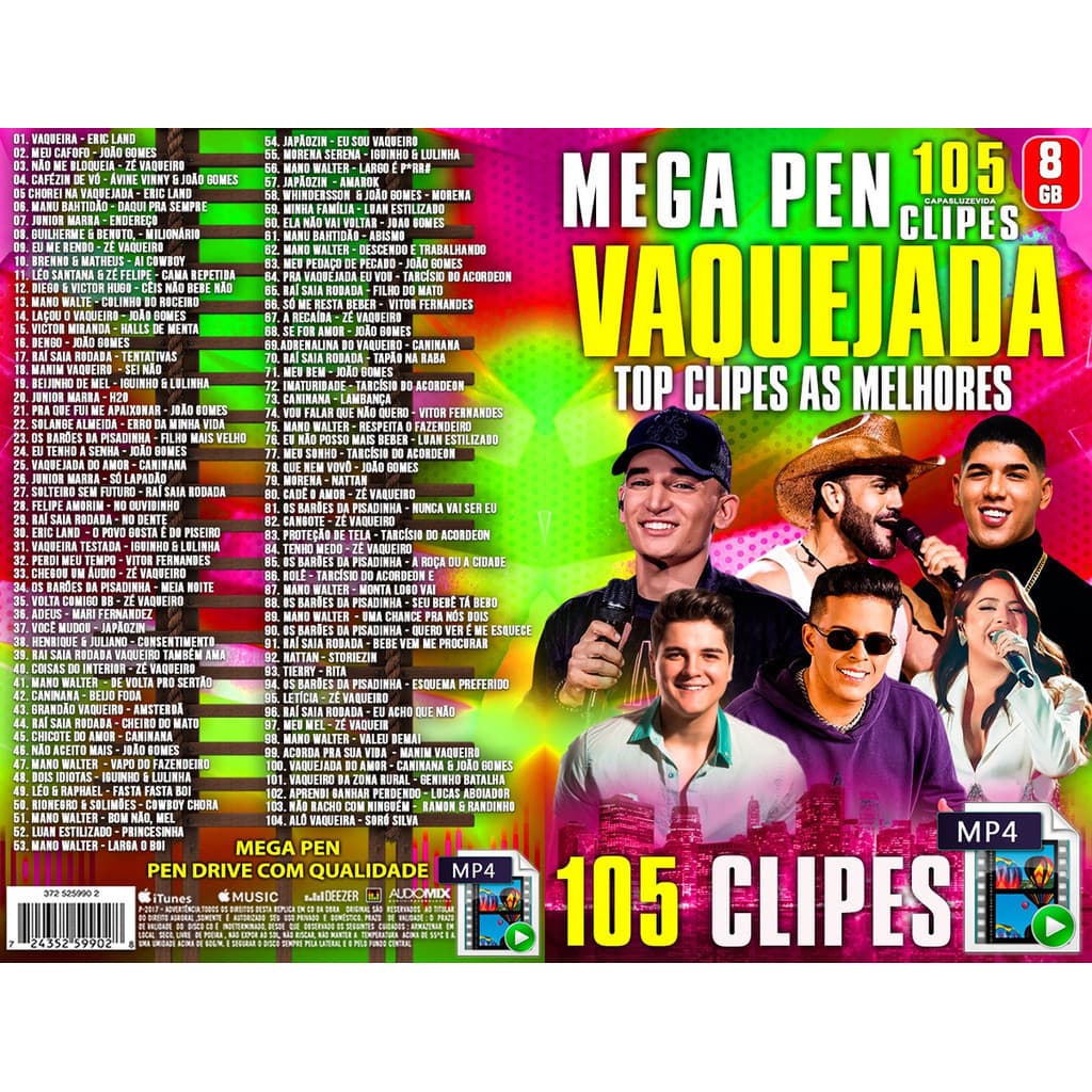 Mega Pen Drive O Melhor Da Vaquejada + brinde especial