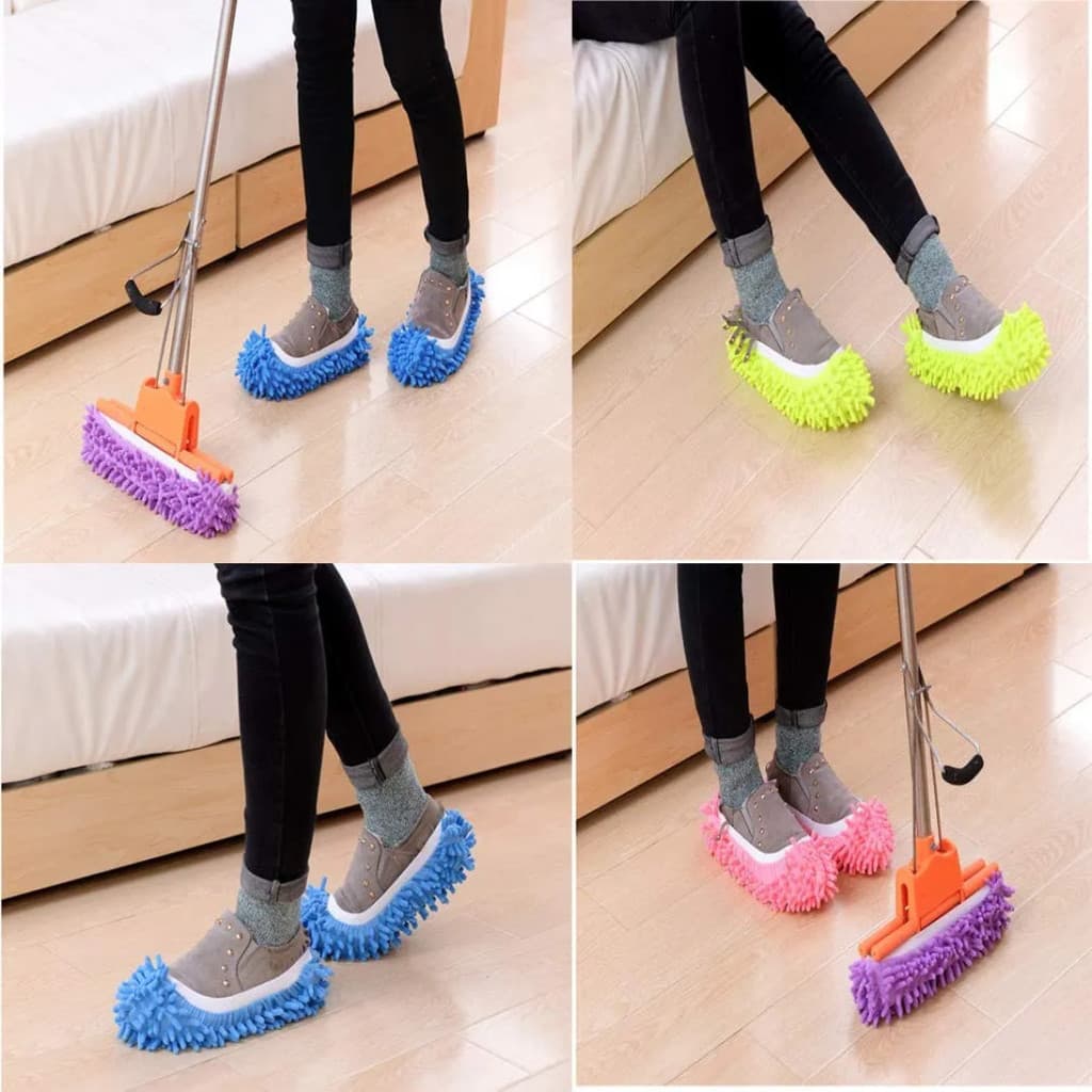 Capas P/Mop E Sapatos Microfibra Reutilizável Lavável
