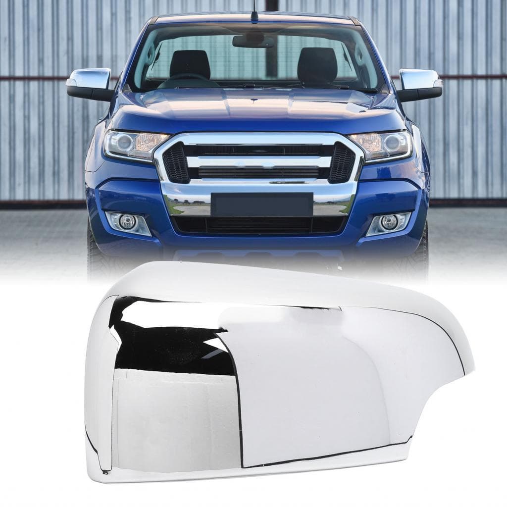 Tampa do espelho retrovisor da porta, combinação precisa, cromada, para ranger 2012 a 2022