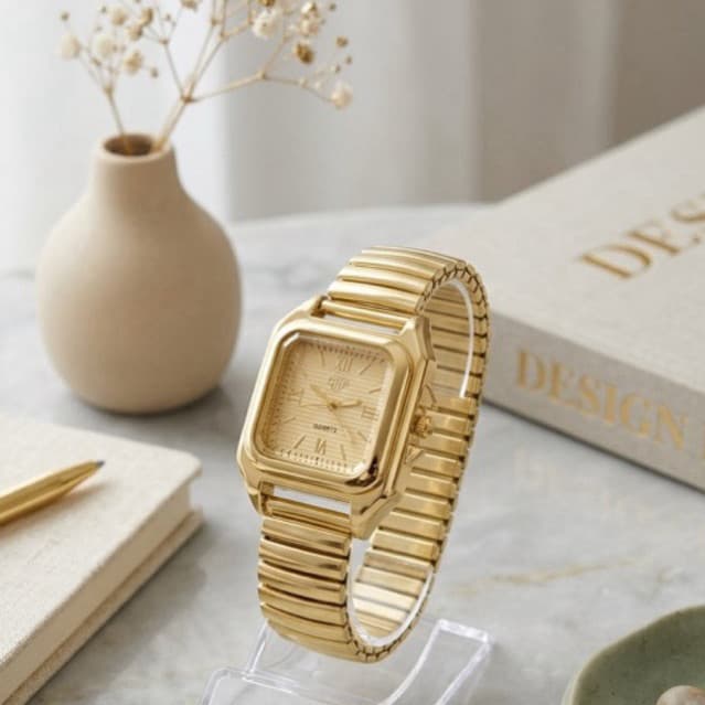 Relógio Feminino Metal Elástico DHP• à prova d’água