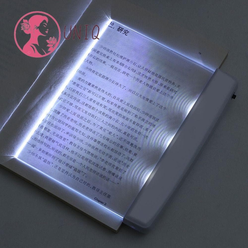Lâmpada De Livro LED UNIQ , Luz De Leitura De Proteção Ocular De Painel Plano Estudo De Cabeceira Multiuso Transparente