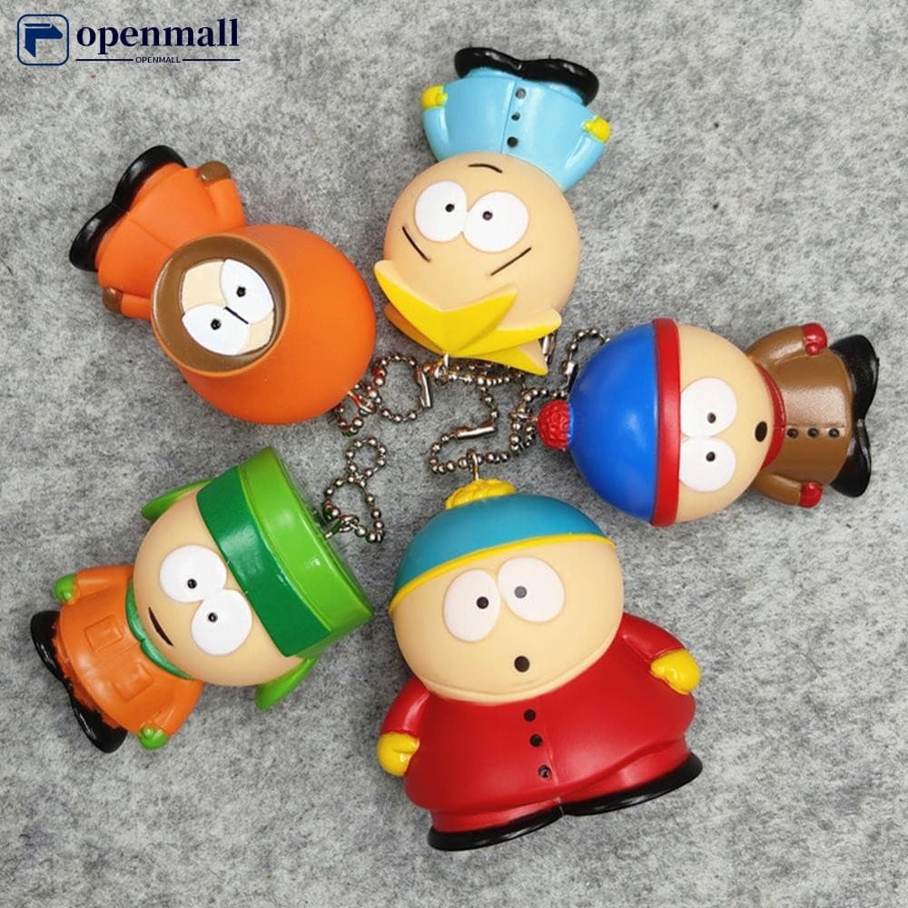 openmall Conjunto de 5 peças de personagens de anime de South Park, figuras colecionáveis móveis da banda americana Dec
