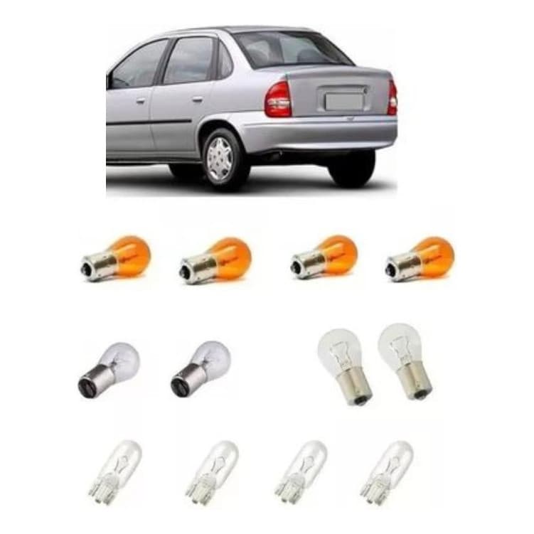 Kit  Lâmpadas P/ Lanterna Seta Ré Freio Corsa Classic 94/10