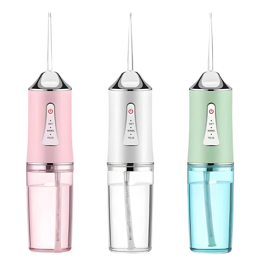 Irrigador Dental Elétrico Oral Portátil Recarregável USB 220ml Limpeza Para família ou viagem
