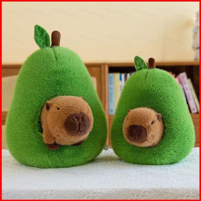 DC3 Capivara Plushie Morango Abacate Bonito Desenho Animado Algodão Companheiro Boneca Travesseiro Macio