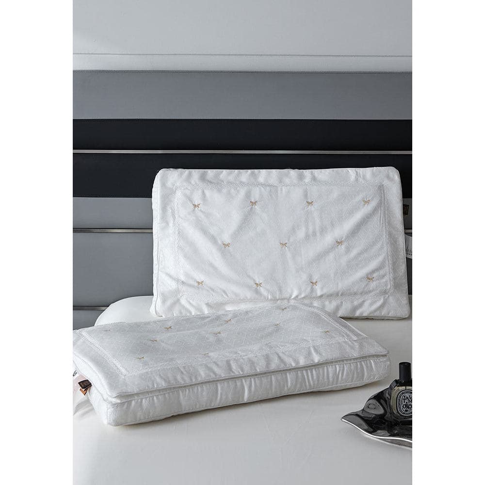 Travesseiro de seda dedicado para Hotel cinco estrelas, proteção para coluna Cervical, travesseiro para dormir, núcleo ú