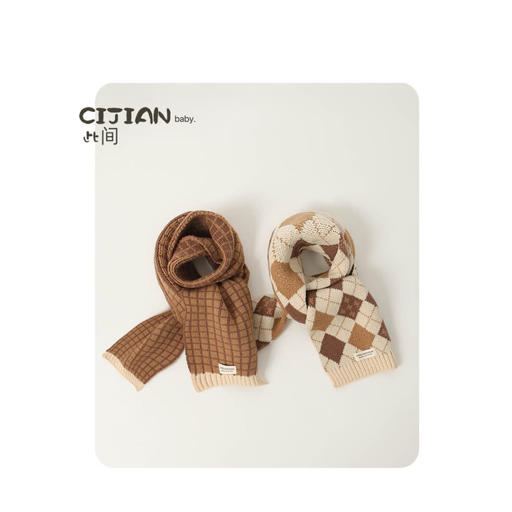 Crianças cachecol outono inverno novo estilo bebê bonito gola quente capa meninos meninas estilo coreano babador de malh