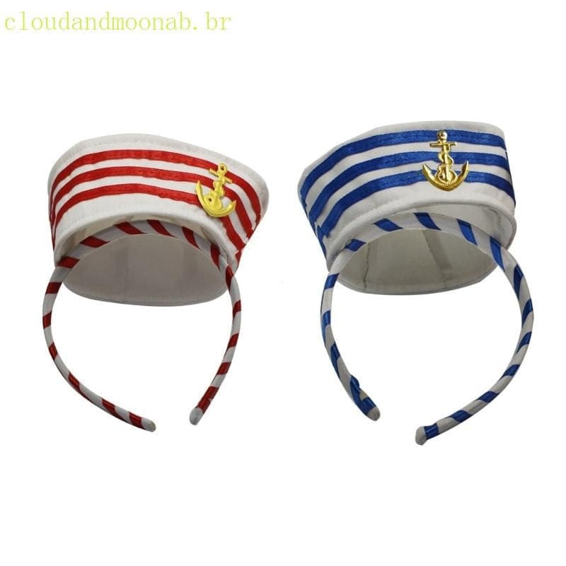 CLO Delicado Marinheiro Iate Chapéu Forma Bandana Festival Hairband Chique Cabelo