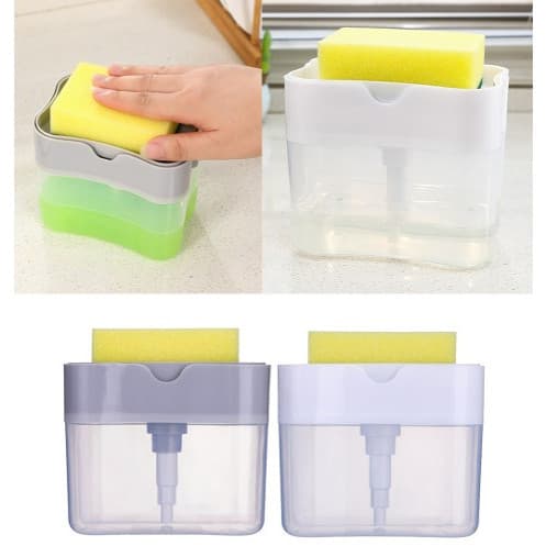 Dispenser De Detergente Com Porta Esponja Porta Bucha