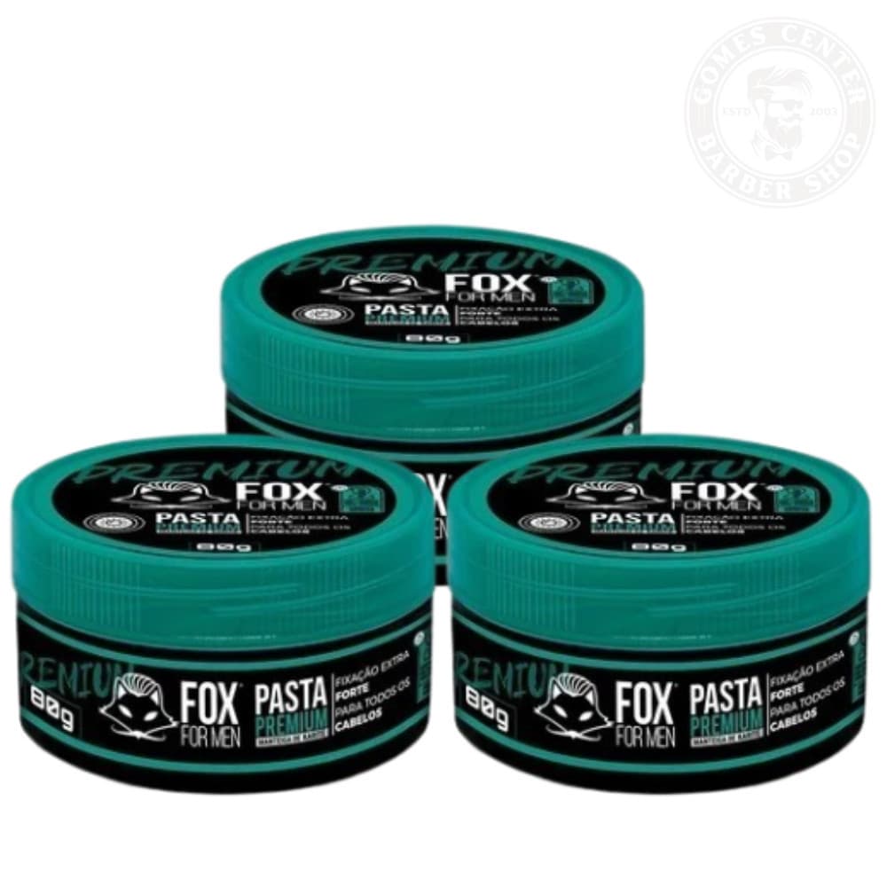 Kit 3 Pomada Modeladora Capilar Premium 80g  – Efeito Brilho Natural e Fixação Extra Forte