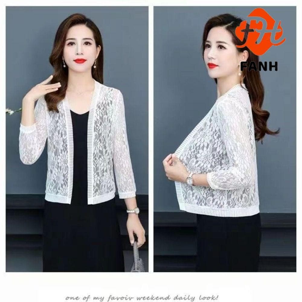 Cardigan Feminino De Verão FANHUI , Camisa De Ar Condicionado De Renda Floral Respirável , Roupas De Proteção Solar De P