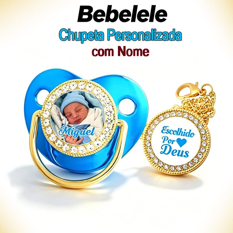 Chupeta para bebês com nome e foto personalizados, chupeta de silicone，BPA Free