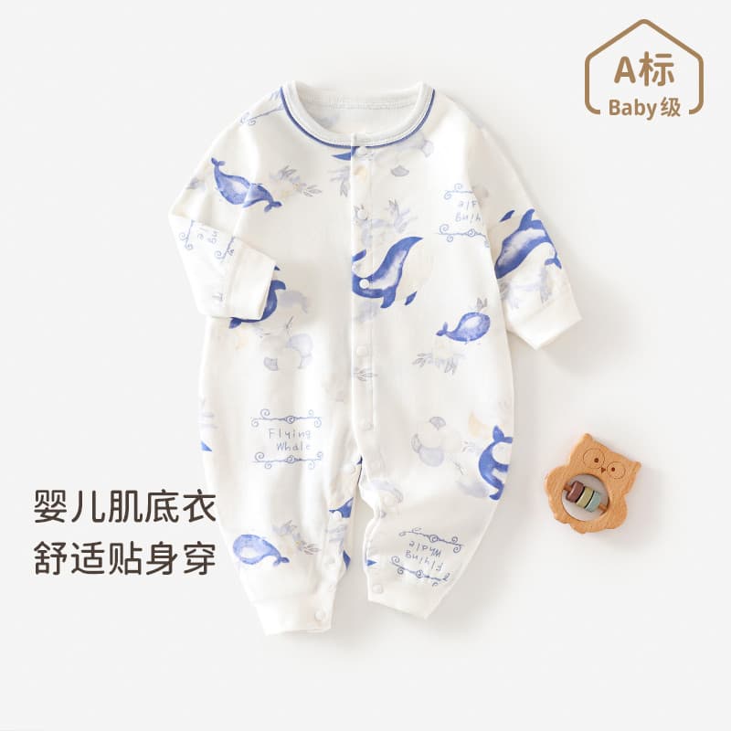 Macacão para bebês recém-nascidos, primavera outono, roupas de bebê, pijama, classe a, algodão puro, outono, manga compr