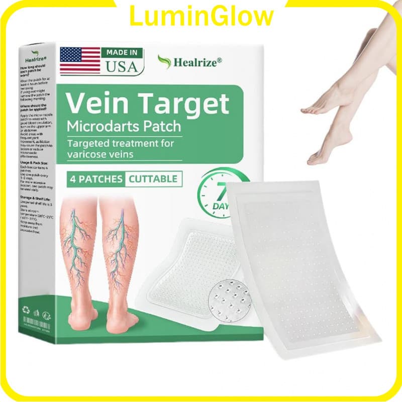 [LuminGlow] Patches de Microdardos para Tratamento de Varizes Healrize VeinTarget, Tratamento Profissional para Varizes