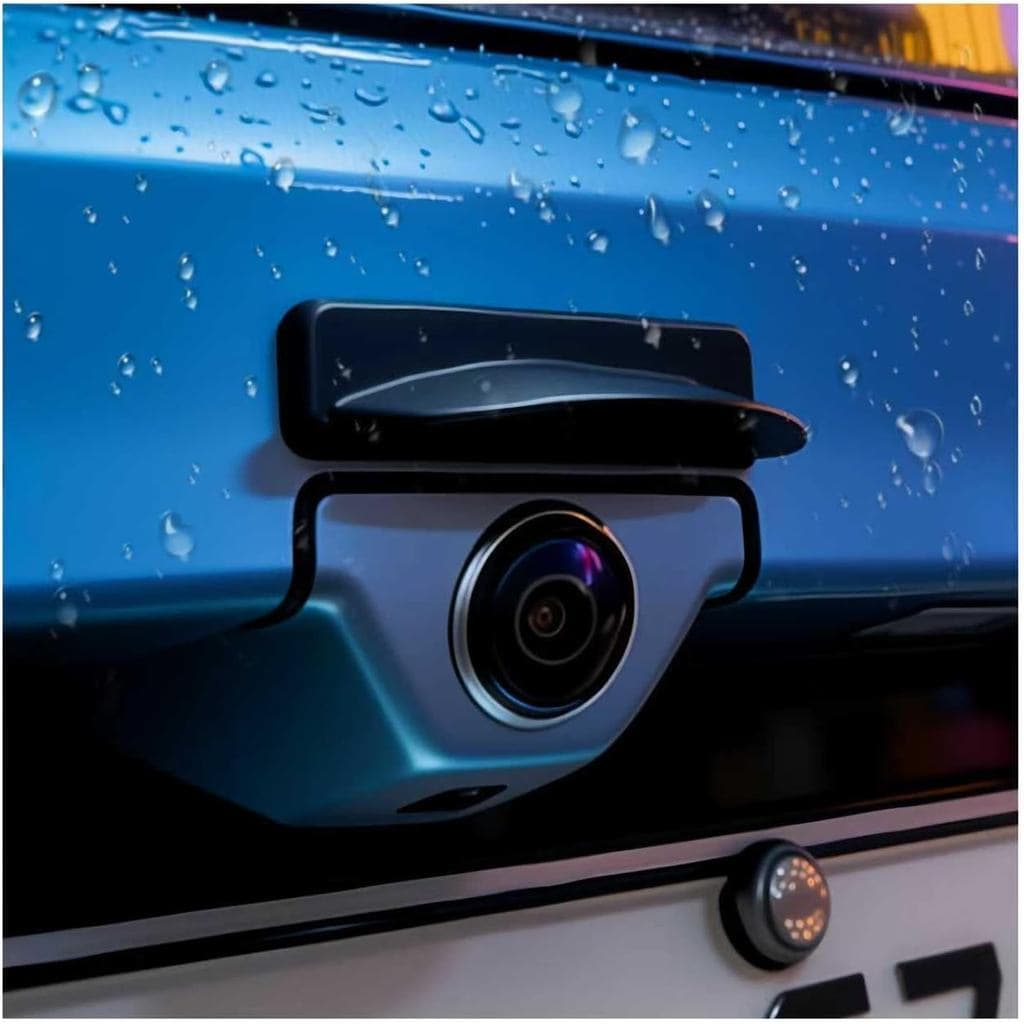 Nova Capa Protetora Contra Chuva para Câmera de Ré de Carro, Capa Autoadesiva para Câmera de Ré com Design de Proteção E