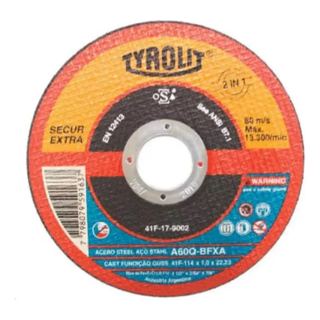 Disco De Corte Fino Tyrolit 114mm 4.1/2  Linha Secur