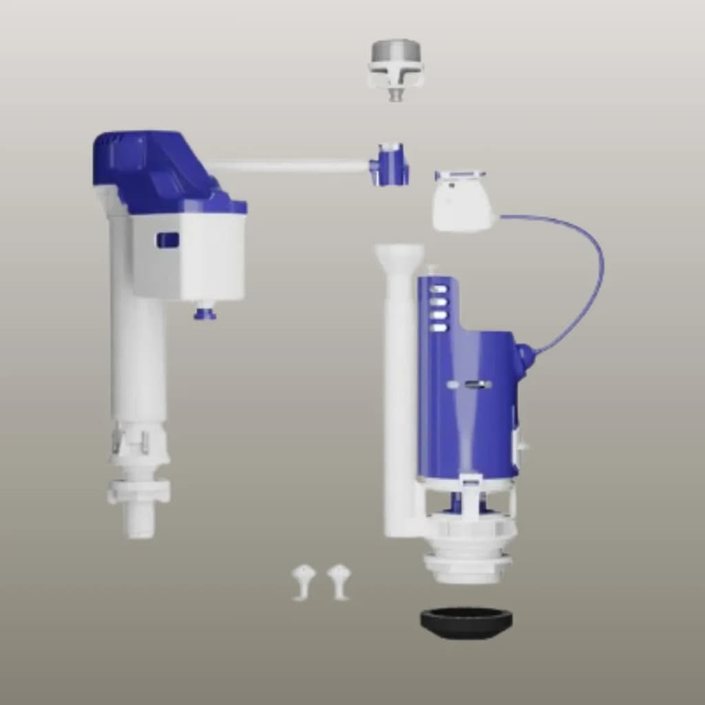 Kit Reparo Mecanismo Caixa Acoplada Universal Astra MU3SPBE Completo Boia Torre Botão Superior