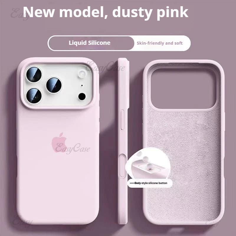 Capa Macia De silicone Líquido Avançada E Resistente À Sujeira Para iPhone 17 16 15 14 13 12 ProMax Traseira Antiderrapa