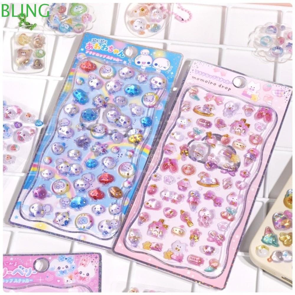 Adesivo De Cristal BLING , Animal Em Relevo DIY Artesanato Alívio Stiers Decalque De Partículas De Gota , Melodia