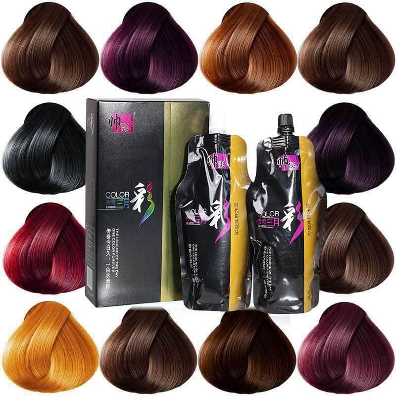 Bonito sombra tintura de cabelo creme lendário cor de março tintura de cabelo saudável antiaderente capa de couro cabelu