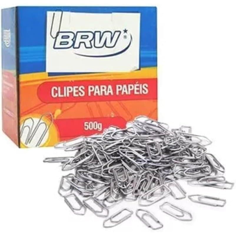 Clipes de Papel BRW Galvanizado Tamanho 0 - 500g