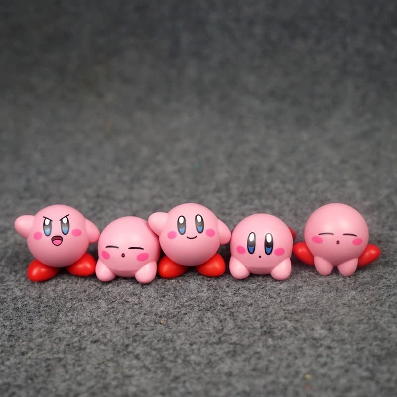 Estoque pronto versão japonesa autêntica estrela Kirby Desktop bonito Emoticon pequenos ornamentos feito à mão saco mist