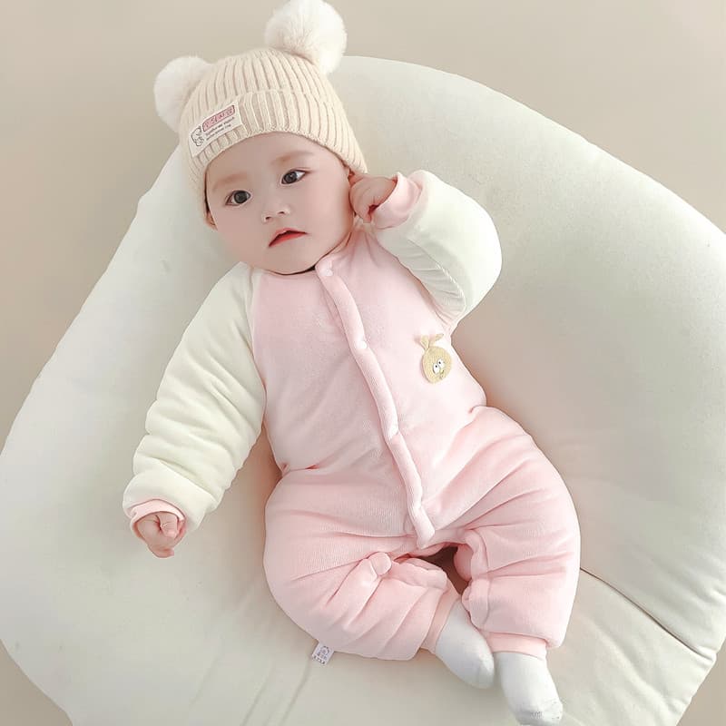 Bebê engrossado outono inverno infantil quente macacão recém-nascido acolchoado macacão bebê engrossado macacão